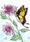 Art: Chrysanthemum and Tiger Swallowtail Butterfly Fairy by Artist Hiroko Reaney