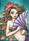 Art: Peek-A-Boo Lily Mermaid by Artist Hiroko Reaney
