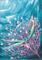 Art: Mermaid and Coral Flowers by Artist Hiroko Reaney