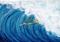 Art: Mermaid Surfing Wave by Artist Hiroko Reaney