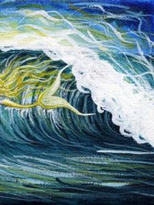 Detail Image for art Goldfish Mermaid Surfing Wave