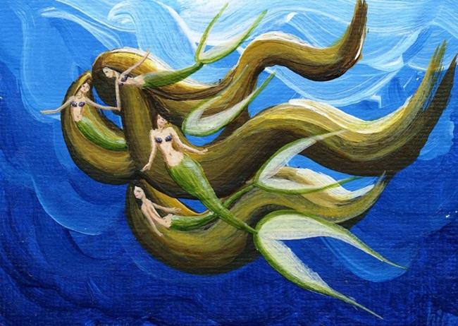 Art: Mermaids Playing 2 by Artist Hiroko Reaney