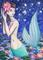 Art: Lilies and the Night Sky Mermaid by Artist Hiroko Reaney