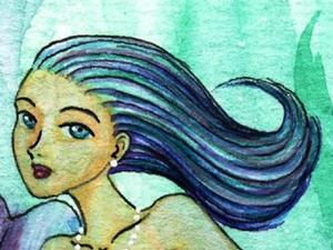 Detail Image for art Aqua Rainbow Mermaid