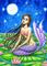Art: Moonlight Lily Mermaid by Artist Hiroko Reaney