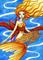 Art: Japanese Gold Koi Mermaid by Artist Hiroko Reaney
