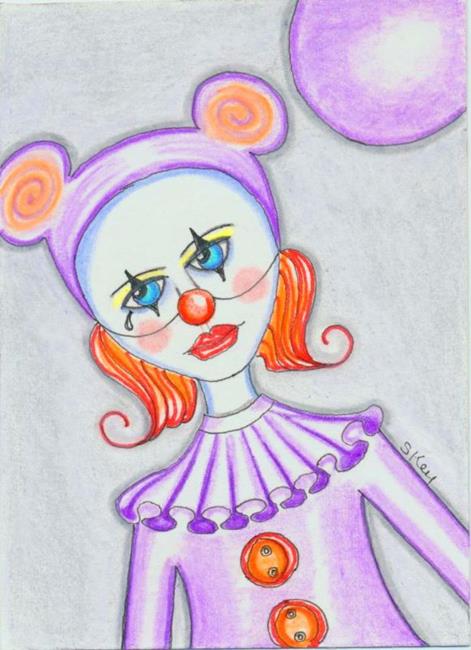 Art: Clown With A Tear-Sold by Artist Sherry Key