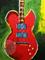 Art: Red Electric Guitar by Artist Morgan Pace