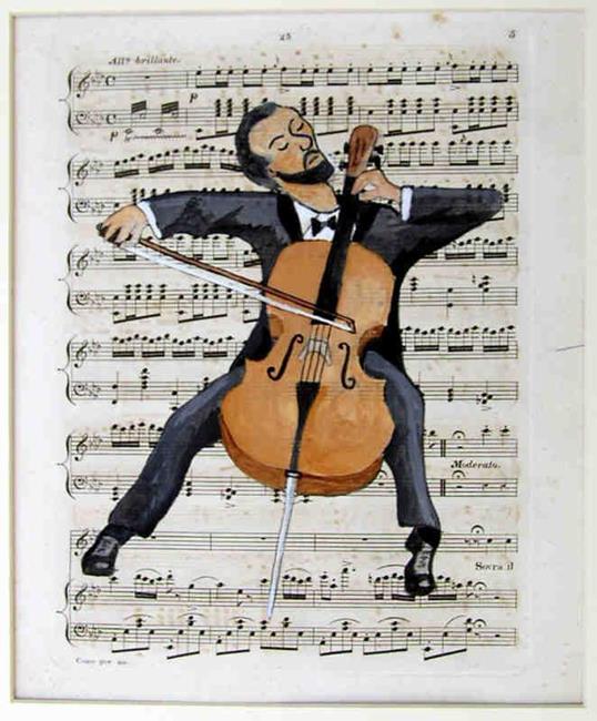 Art: The Cellist by Artist Paul Helm