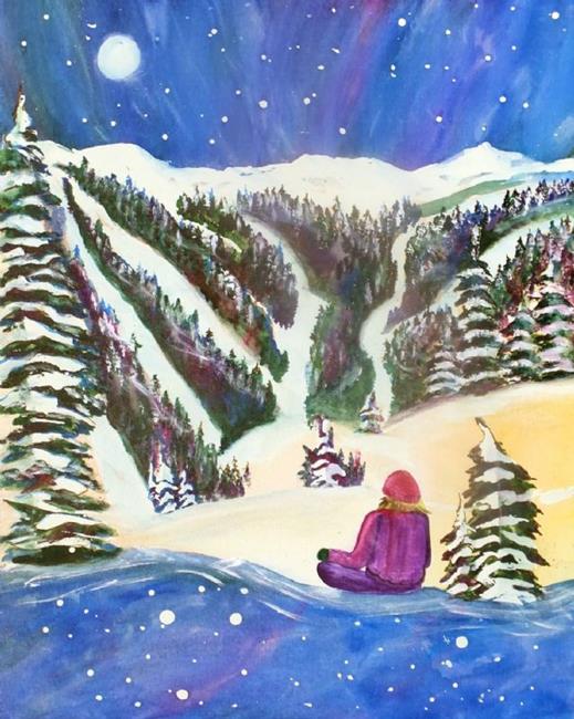 Art: Sun Peaks Bliss (sold) by Artist Kathy Crawshay