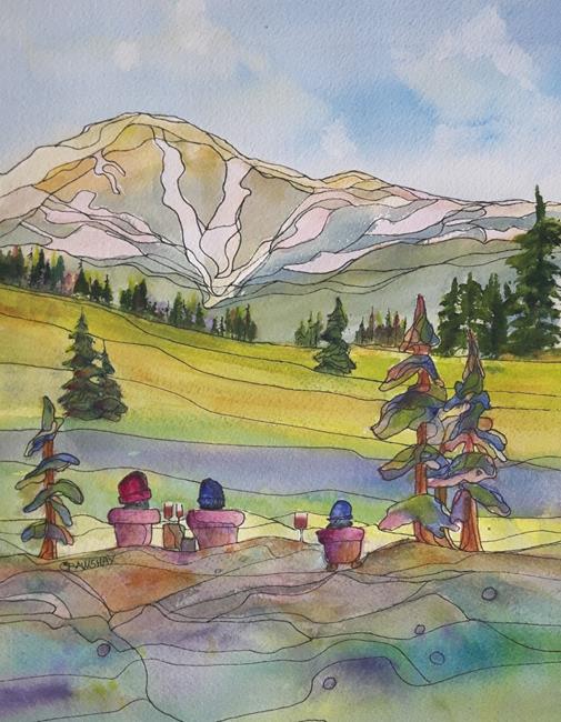 Art: View of Raft Mountain (sold) by Artist Kathy Crawshay