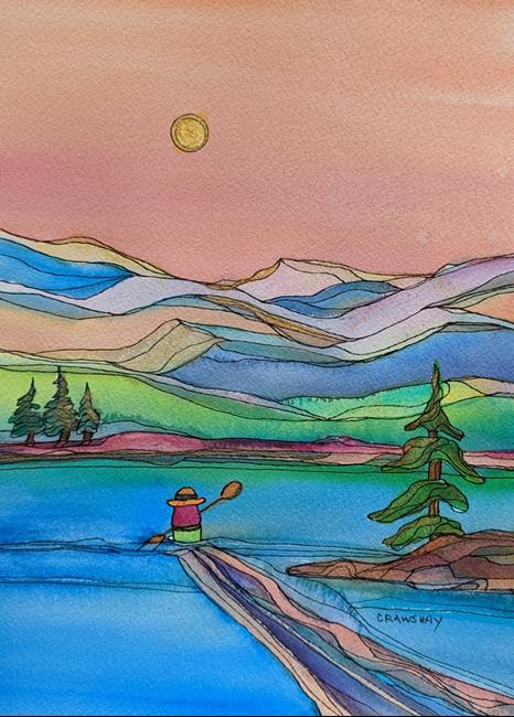 Art: Lake Country (sold) by Artist Kathy Crawshay