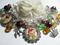 Art: VINTAGE ANTIQUE EPHEMERA~flowers and birds~ Altered Art Charm Bracelet OOAK by Artist Lisa  Wiktorek
