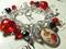 Art: Vintage Valentine Post Card Altered Art Charm Bracelet by Artist Lisa  Wiktorek