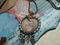 Art: Follow Time    Altered Art Charm Necklace   by Artist Lisa  Wiktorek