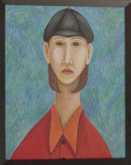Art: Me and Modigliani by Artist Tina Marie Ferguson