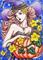 Art: Pumpkin Flowers and Stars Witch Fairy by Artist Hiroko Reaney
