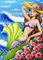 Art: Hawaiian Hibiscus Surf Mermaid by Artist Hiroko Reaney
