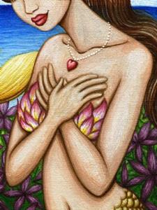 Detail Image for art Plumeria Mermaid Valentine