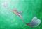 Art: Mermaid Chasing Heart-Shaped Bubbles by Artist Hiroko Reaney