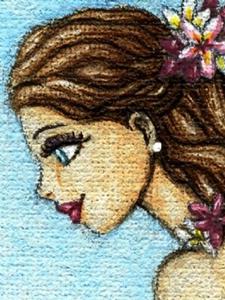 Detail Image for art Mermaid Giving Aloha to Dolphin Friend
