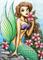 Art: Hawaiian Hibiscus Mermaid by Artist Hiroko Reaney