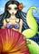 Art: Hibiscus & Waves Peek-A-Boo Mermaid by Artist Hiroko Reaney