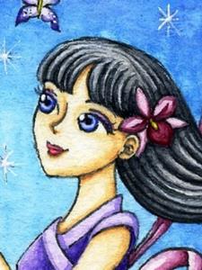 Detail Image for art Butterfly Charmer Mermaid