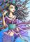 Art: Cherry Blossom Sea Breeze Mermaid by Artist Hiroko Reaney