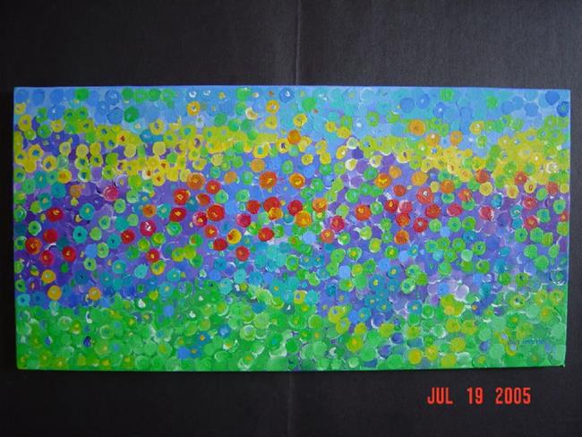 Art: Mosaic Pansies by Artist Stacey R. Zimmerman