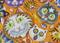 Art: CAT SOUP Halloween RUG Tapestry Needlepoint Design by Artist Susan Brack
