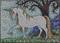 Art: GUARDIAN OF THE HERD-  Needlework Tapestry Rug Pillow by Artist Susan Brack