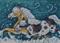 Art: SNOW PONIES - RUG Needlework by Artist Susan Brack