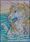 Art: SEASHELLS BY THE SEASHORE - Unicorn Merhorse Tapestry Needlework Rug by Artist Susan Brack