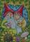 Art: MUSHROOM HUNT - Gnomes Needlepoint Tapestry Rug by Artist Susan Brack