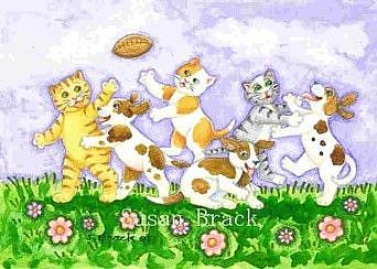 Art: PUPS VS KITTENS by Artist Susan Brack