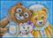 Art: TEDDY BEAR FAMILY RUG Needlework Pattern by Artist Susan Brack