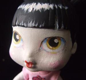 Detail Image for art Gothic Gisha altered art emo doll (Nasty toys for Naughty Children)