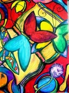 Detail Image for art Butterfly Picnic and a Yeats Book