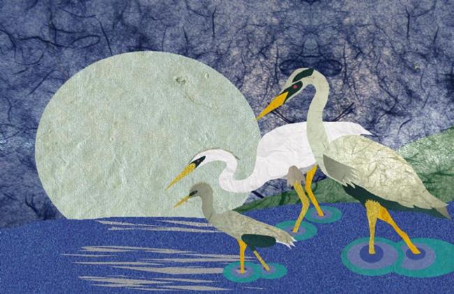 Art: Paper Cranes by Artist Carissa M Martos