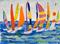 Art: Colorful Sails,SOLD by Artist Delilah Smith