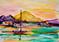 Art: Sun Set on the Bay by Artist Delilah Smith