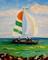 Art: Irish Sailboat by Artist Delilah Smith