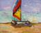 Art: Hobie Cat by Artist Delilah Smith
