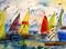 Art: A Colorful Sail by Artist Delilah Smith