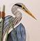 Art: Quilled Heron Turned by Artist Sandra J. White