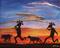 Art: Gathering At Sunset by Artist Kathy Hatt