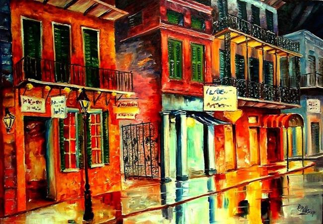 Rain on Bourbon Street - SOLD - by Diane Millsap from New Orleans