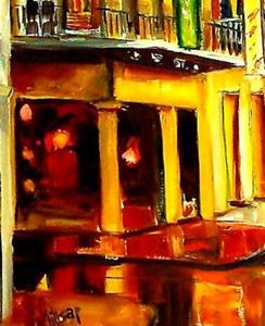 Detail Image for art Dusk on Iberville Street - SOLD Detail Image for art Dusk on Iberville Street - SOLD