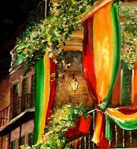 Detail Image for art A Balcony in the French Quarter - SOLD
